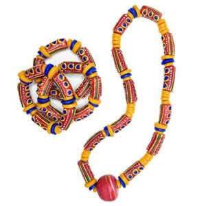 Ghana beads necklace and bracelet